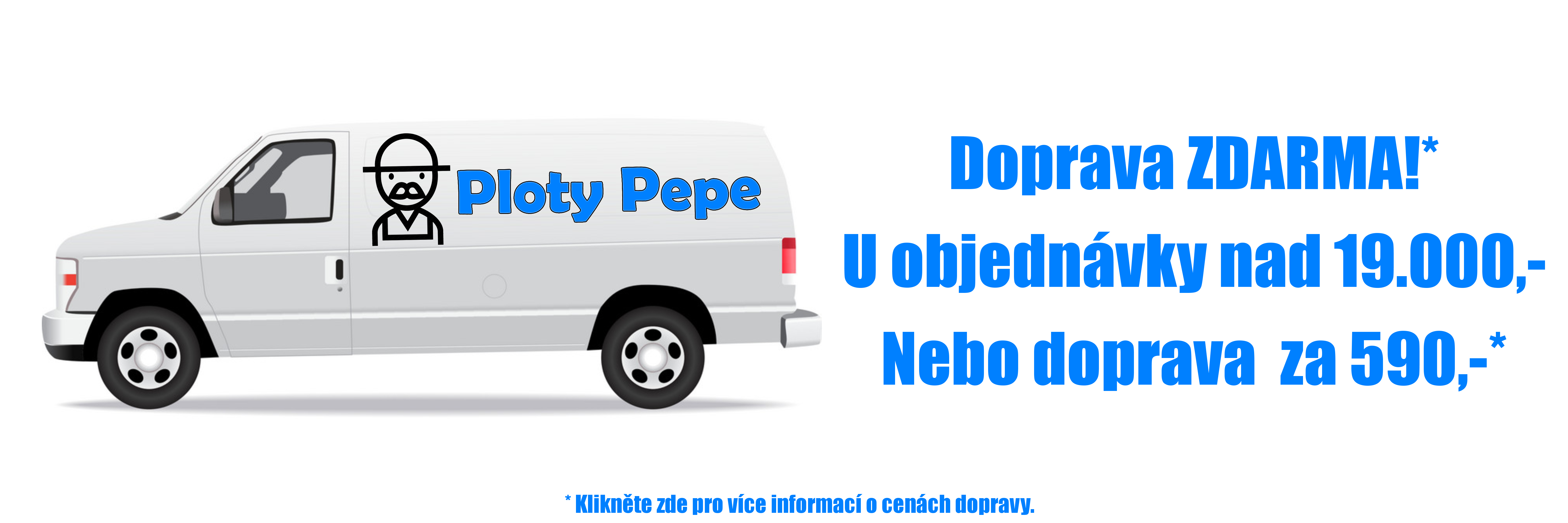 Banner web doprava zdarma Ploty Pepe